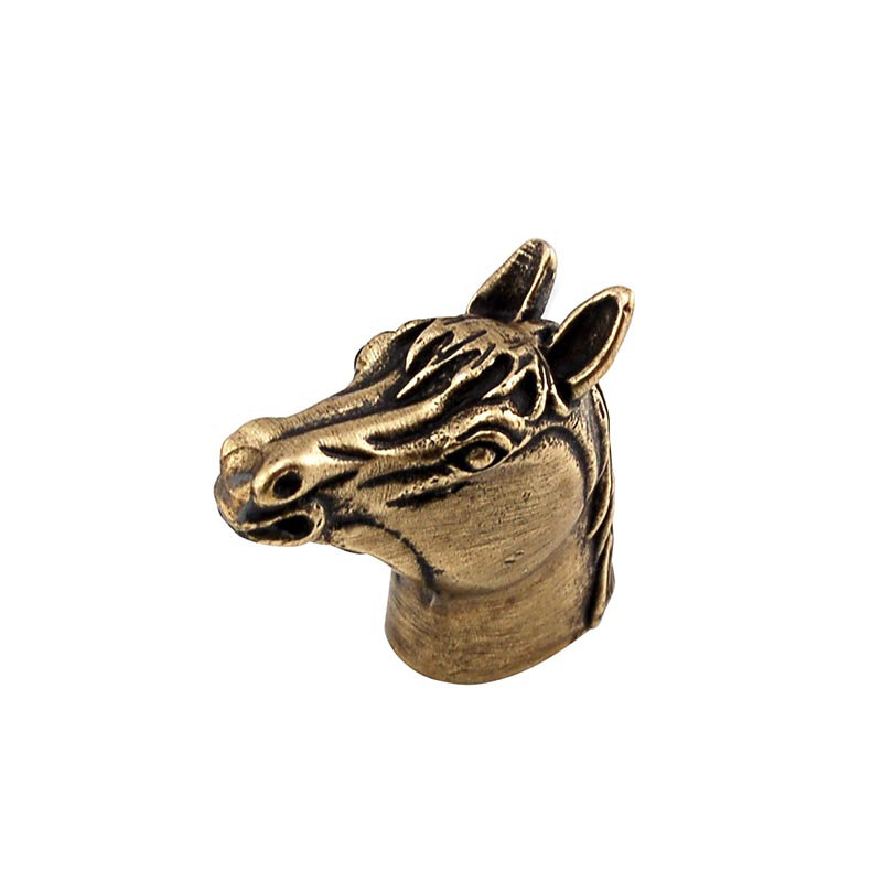 Poignée fantaisie Equestre, Laiton antique, L 1,25 po x l 0,5 po x P 1,125 po