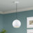 Cavill Led White Globe Pendant-121436201
