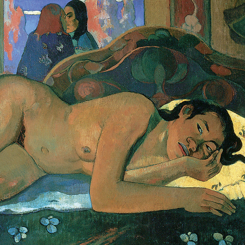 «Nevermore, 1897» par Paul Gauguin, reproduction d'art encadrée, H 14 po x l 20,5 po x P 1,75 po