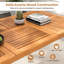 Outdoor Acacia Wood Dining Table With 1.96" Umbrella Hole Rectangular-691237858