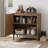 Walnut Wood Buffet Cabinet With Line Groove Design,Sideboard Buffet Cabinet With Storage,Multifunctional Accent Cabinet  For Living Room,Entryway,Hallway,Office,Kitchen