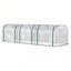 Mini serre Outsunny 10 pi x 3 pi x 2,5 pi, serre portative à tunnel avec portes à fermeture à glissière, housse imperméable aux rayons UV, structure en acier, transparent