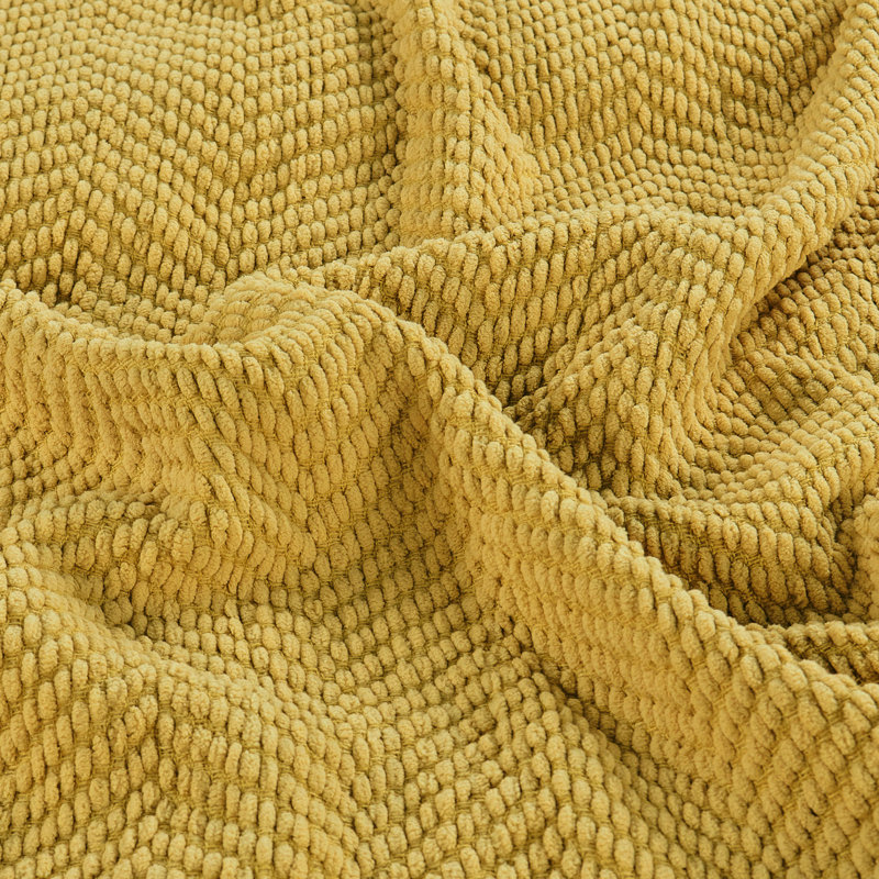Jeté en tricot de tweed, Cari citron, 50 po x 60 po