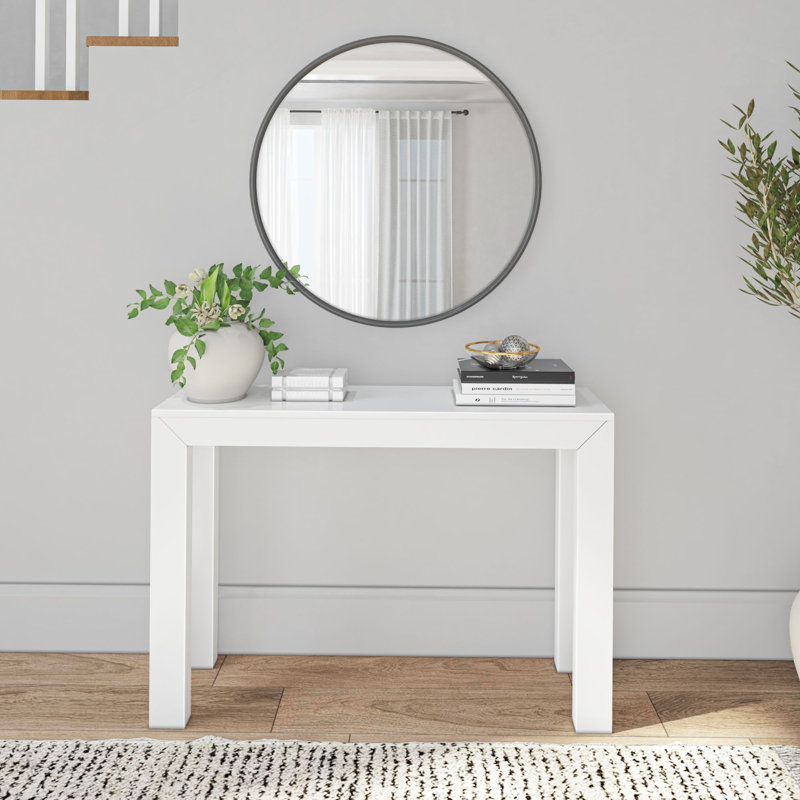 Beckett Solid Wood Console Table, White, 32" H x 46" W x 12" D