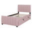 Lit plateforme tapissier avec lit gigogne-477070239