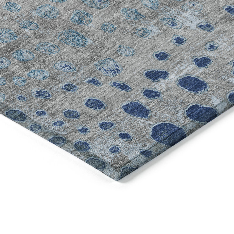 Tapis gris intérieur / extérieur lavable à la machine Christain ACN1368, Tapis de couloir 2 pi 3 po x 7 pi 6 po