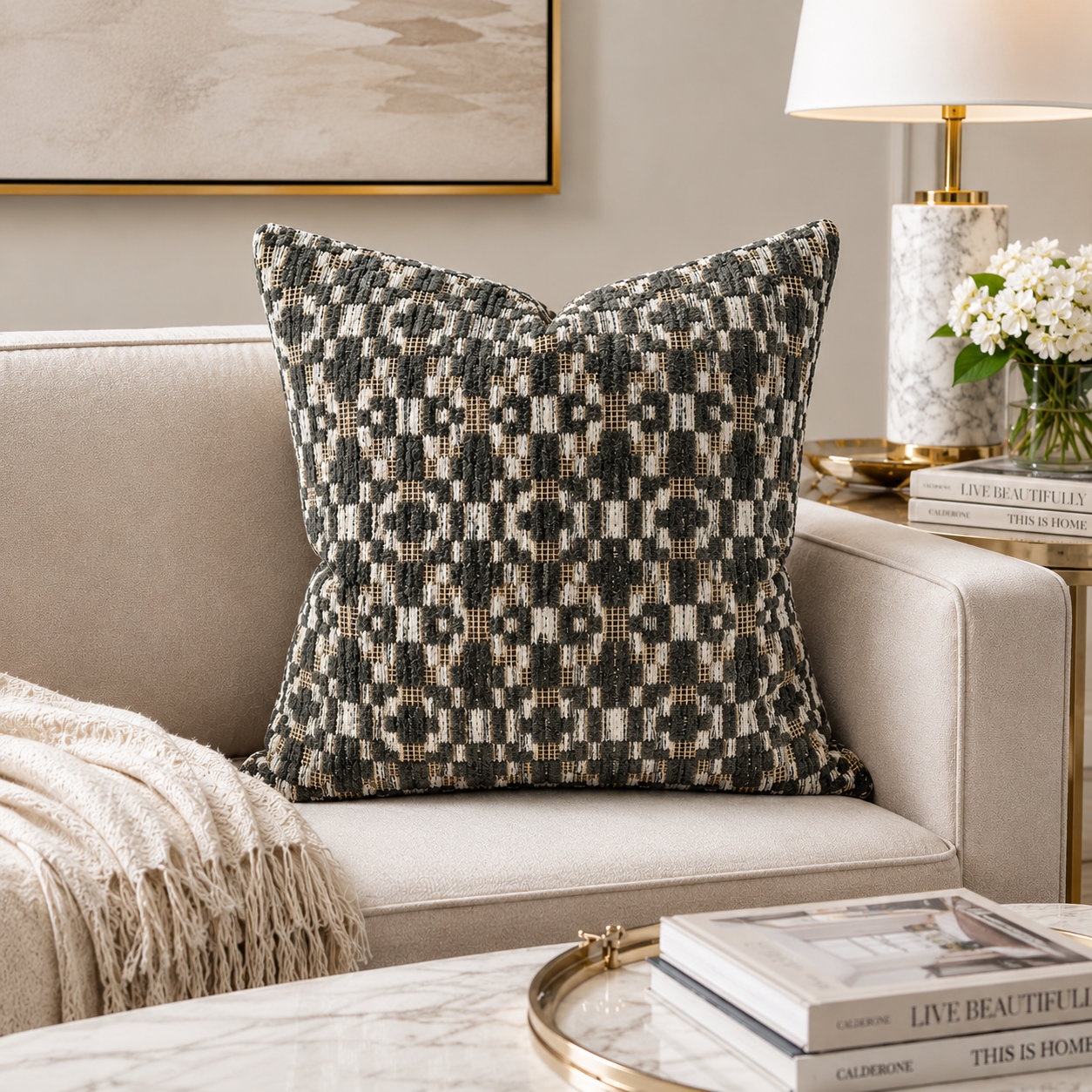 Fraser Throw Pillow, 24x24, Forest