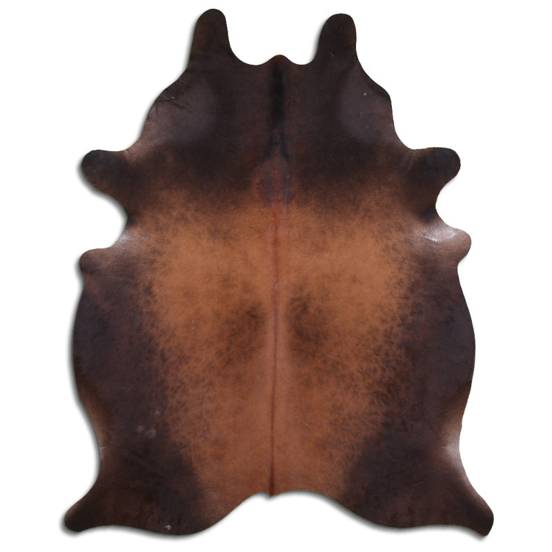 Tapis en cuir de vache Tornasol, Nouveauté 5 pi 8 po x 6 pi 7 po