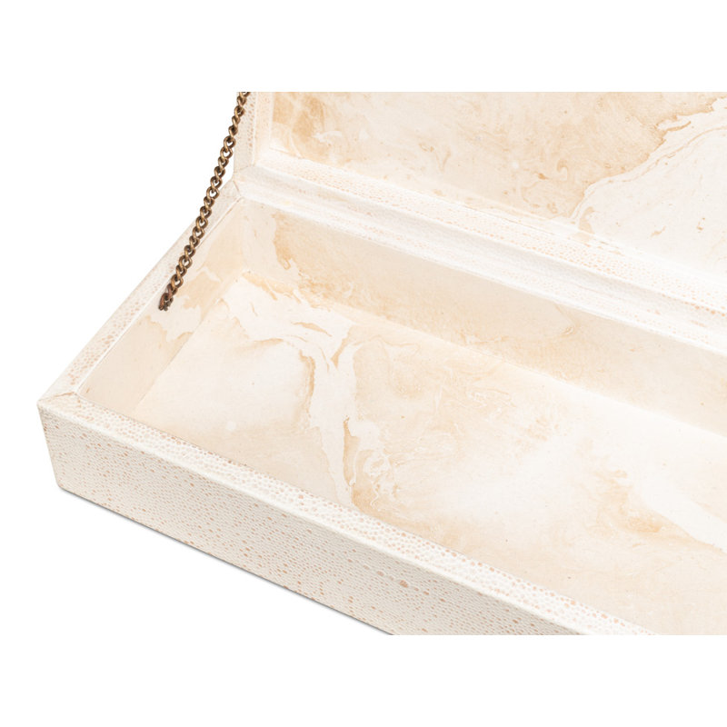 Gatsburg Handmade Decorative Box, White