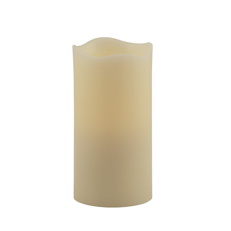 Ivory Flameless Pillar Candle, 6"