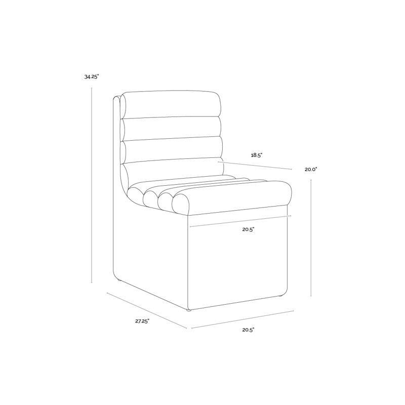 Upholstered Dining Chair, Beige