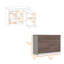 Armoire de base Joliet, trois tiroirs, deux tablettes intérieures, une armoire flexible