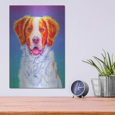 Brittany Spaniel' by Rebecca Wang Art Metal Wall Art