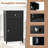 Black Small Freestanding Bathroom Cabinet With Single Door, Drawer & Anti-Tip