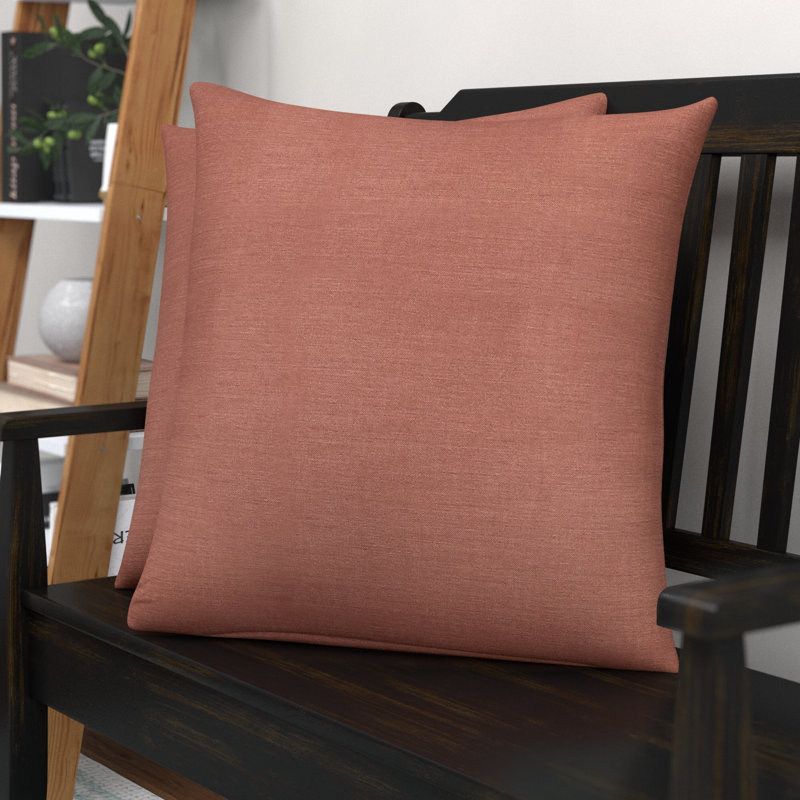 Housse et insert de coussin d'extérieur Ashbrun Sunbrella, Carré 18 po, Sunbrella - toile tournesol
