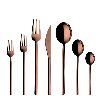 Due Flatware Set - 32 Pieces - Black Gold