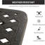 Table d'appoint carrée en métal pour l'extérieur, l 18 po x P 18 po