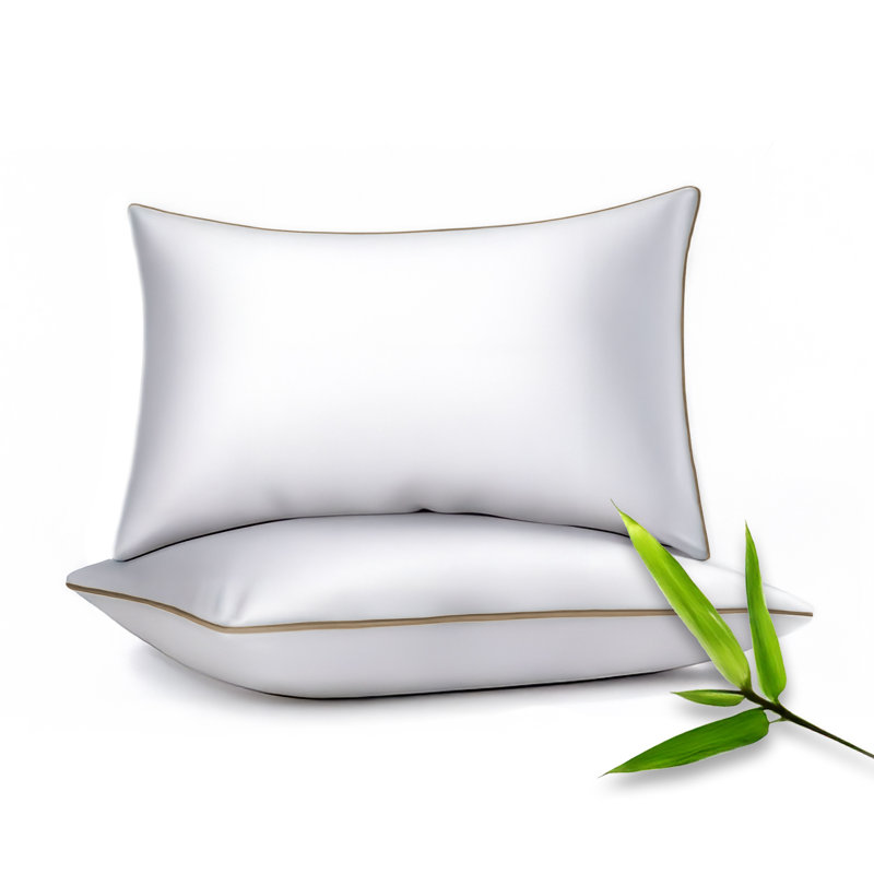 100% Viscose from Bamboo Trimmed Pillowcases Only, 300 Thread Count, Hidden Zipper, Cooling Breathable, Bedding Pillow Covers for Hot Sleepers - Gift-Ready Packaging, PACK OF 2 (Iced Latte)