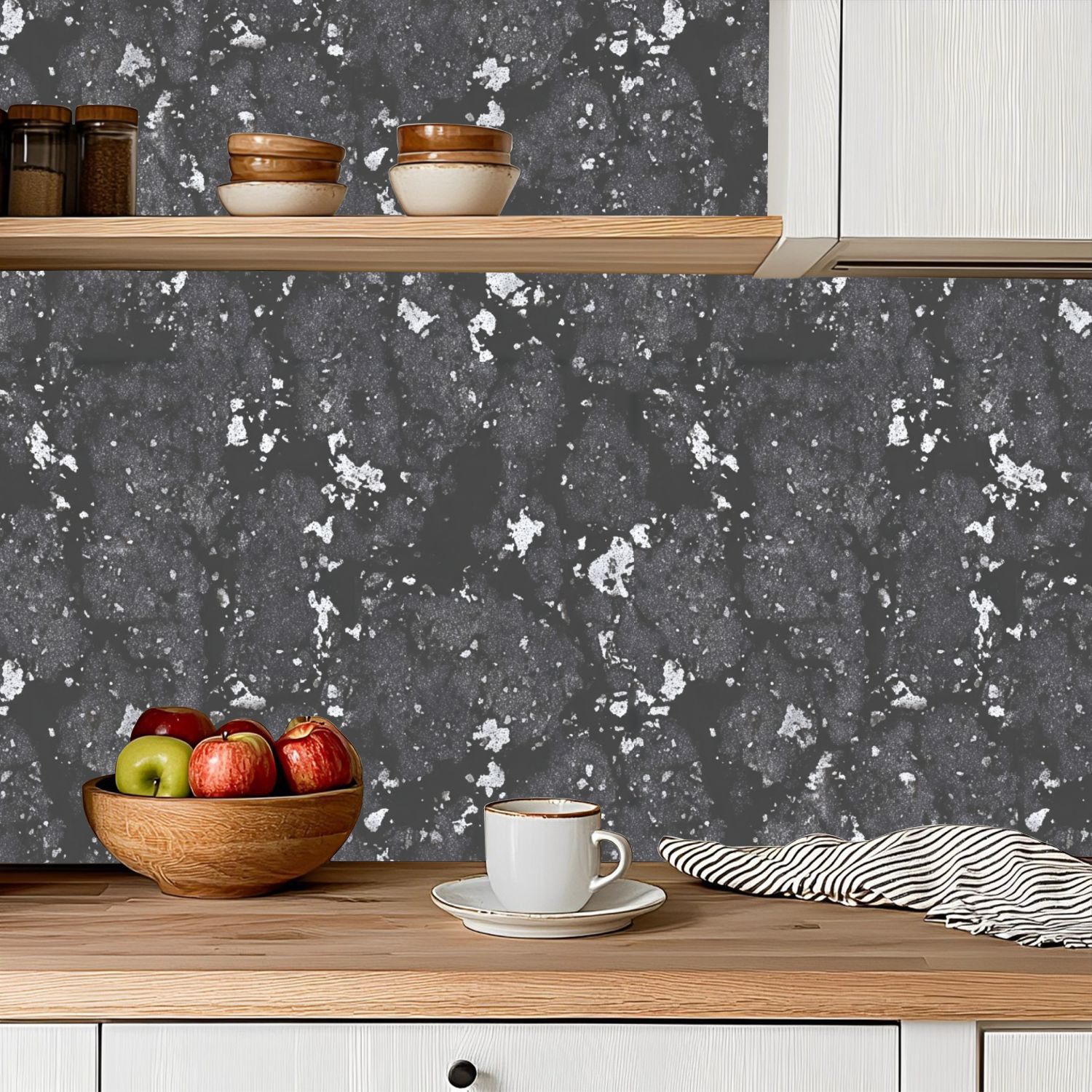 Wrought Studio Peel and Stick Wallpaper Contact Paper Monochrome noisy ...