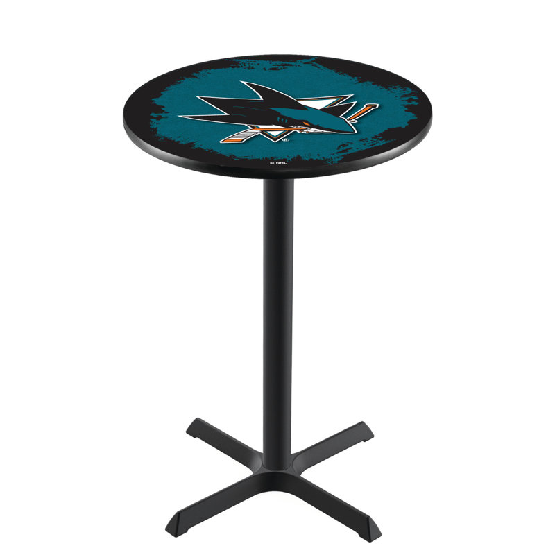 NHL Pub Table, San Jose Sharks, 42" H x 28" L x 28" W