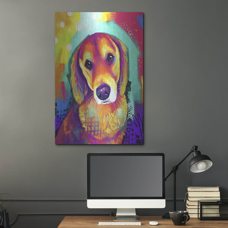 «Pop Art Golden Retriever» par Furbaby Affiliates, H 36 po x l 24 po