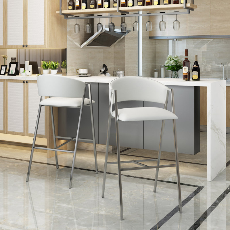 Ensemble de 2 tabourets de bar modernes pour patio