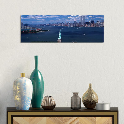 USA, New York, Statue Of Liberty - Wrapped Canvas Panoramic Print