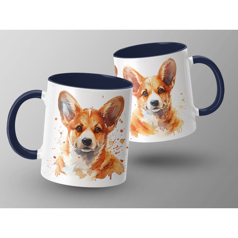 Ceramic Coffee Mug, 4, Navy
