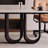 White,Black Rectangular Sintered Stone Solid Wood Writing desk