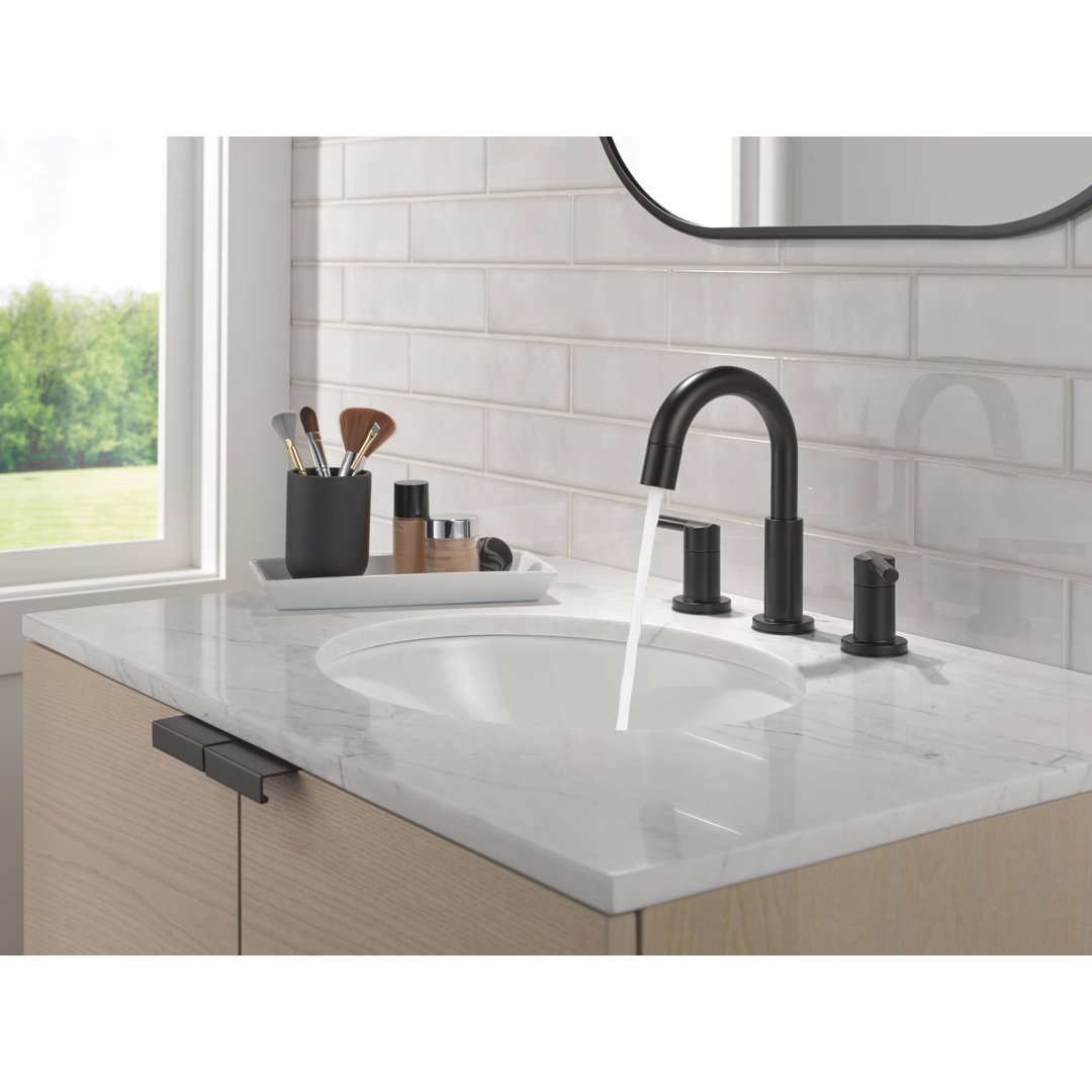 Nicoli Pull-Down Widespread Bathroom Faucet, Pull Out Sprayer Bathroom Sink Faucet Delta 