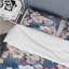 Ensemble de housse de couette à motif floral cerisier rose et bleu-1599812077