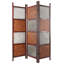 71" x 53" Bamboo Tree Leaf 3 Panel Room Divider