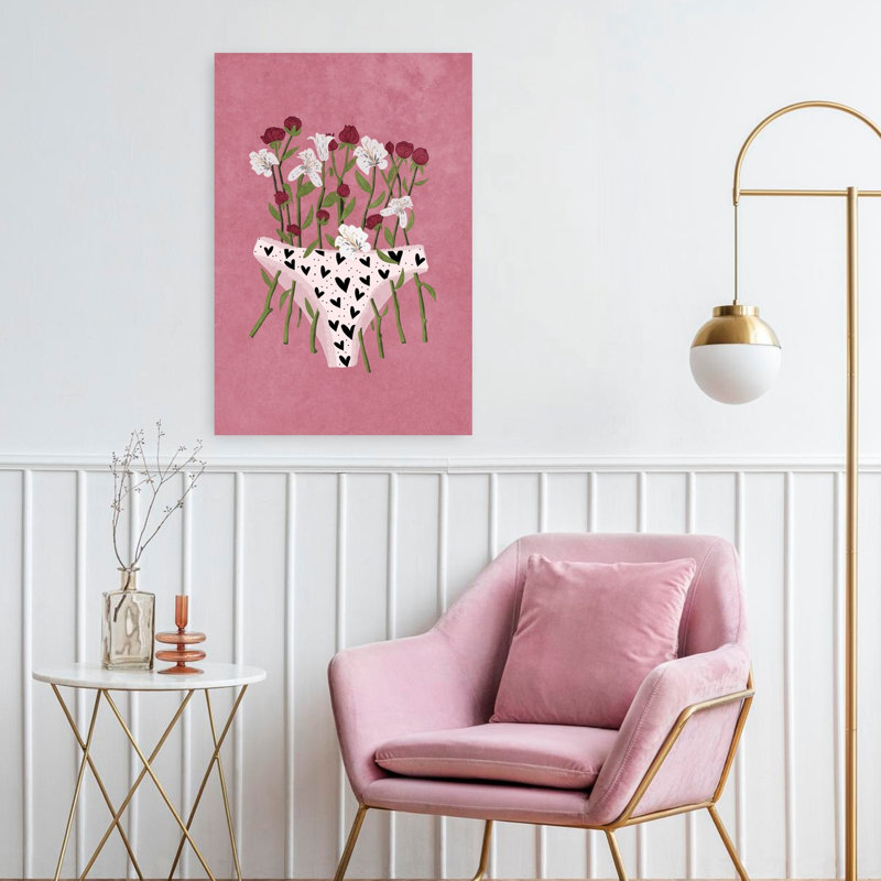 Art contemporain Art floral contemporain, H 24 po x l 16 po