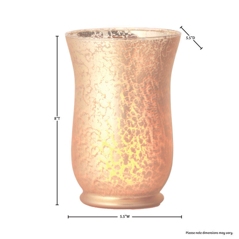 Vase de table en verre de 8 po, Doré