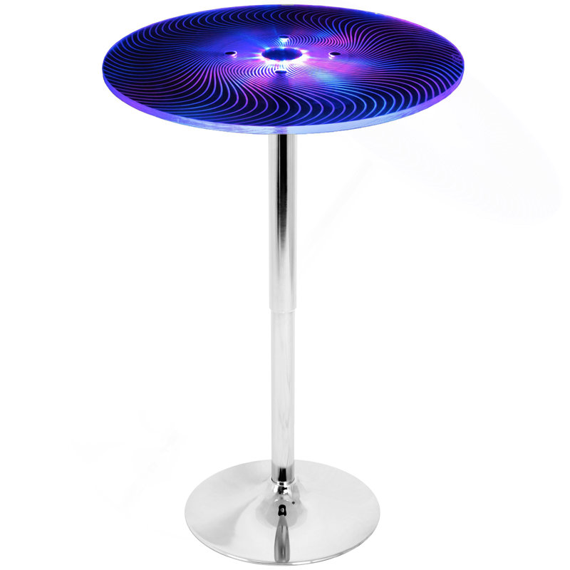 Table de bar contemporaine lumineuse et ajustable par Lumisource