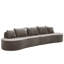 Modern Curved Modular Sectional Sofa with High-Density Sponge Fully Assembled-551885081