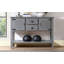 Buffet de rangement vintage en bois massif avec 2 tiroirs, armoires et tablette inférieure pour une meilleure organisation de la maison-523265369