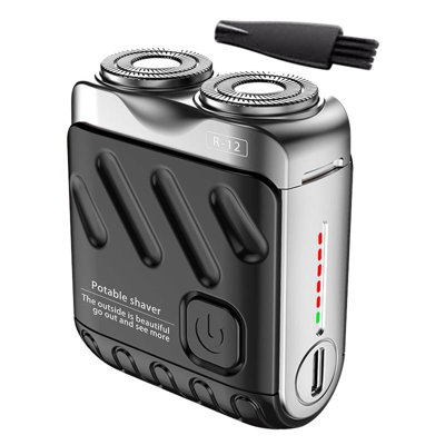 Mini rasoir électrique rasoir à barbe électrique et valise portative Mini rasoir et valise portative Couteau magnétique à double anneau 2024