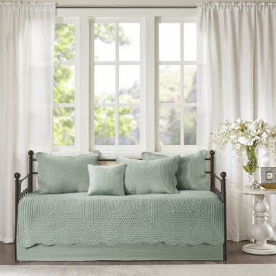 Tuscany 6 Piece Reversible Scalloped Edge Daybed Cover Set