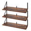 Solid Wood,Paulownia Wood, Iron Floating Shelf