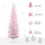 Arbre de Noël artificiel enneigé 6 pi, arbre de Noël mince avec branches réalistes et base en plastique-179320774-179320772