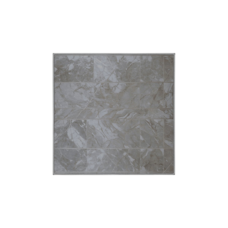 Tapis gris lavable à la machine, Carré 5 pi