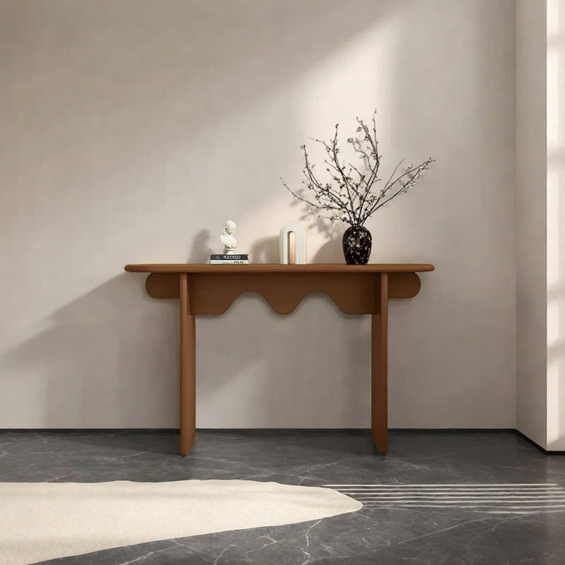 Console Retro Minimalist Art, H 31,5 po x l 47,24 po x P 11,81 po, Brun, Brun
