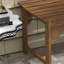 Banc d'extérieur rustique avec motif de losanges