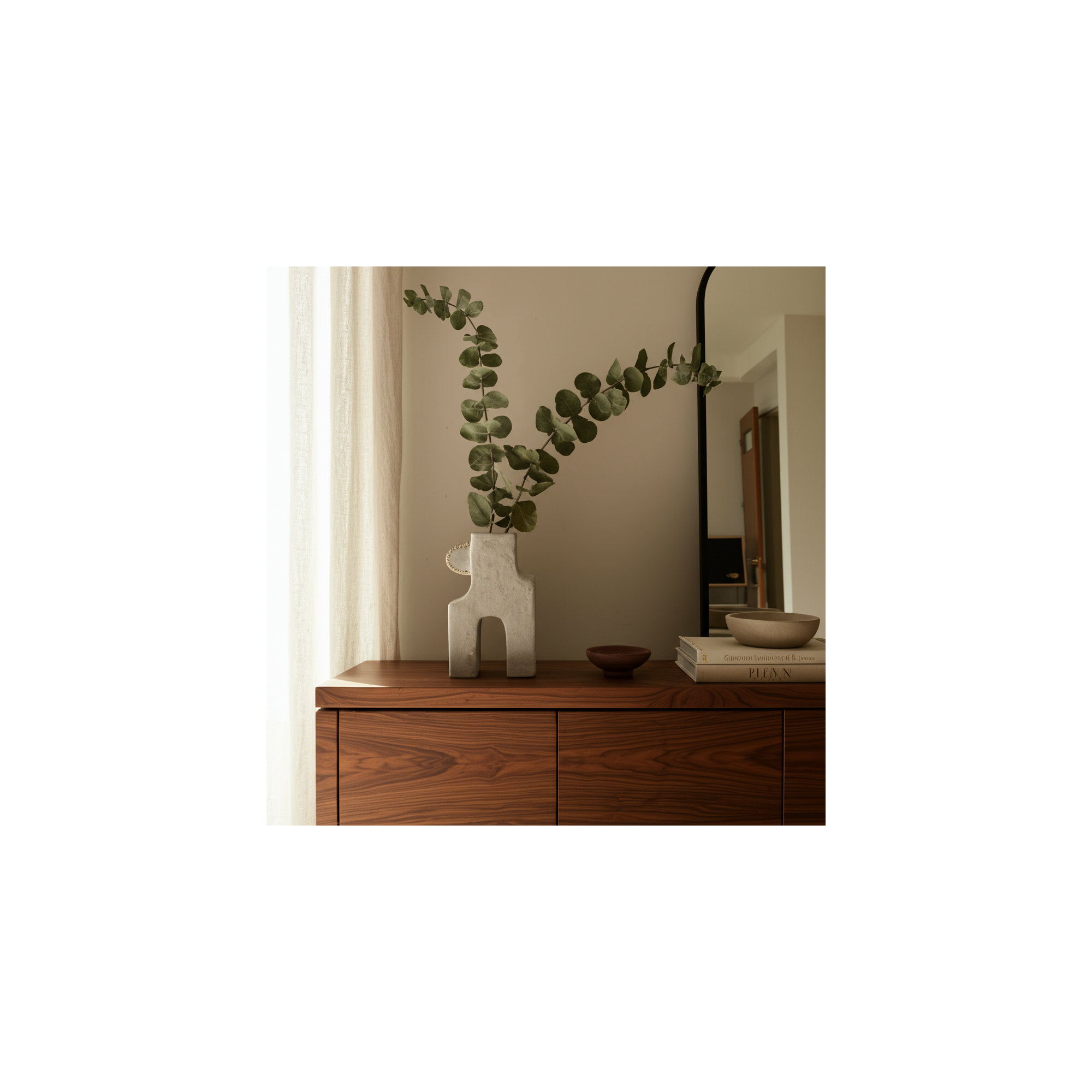 Sagebrook Home Wisner Textured Natural Abstract Modern Vase, 19" H x 12" W x 6" D, White