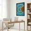 Art mural sur toile bleu sarcelle et or-133917057