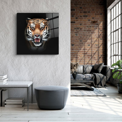 Superbe peinture décorative en verre trempé de 31,5 po x 31,5 po | 100% verre trempé, épaisseur: 0,16 pouce | Imprimé UV pour des couleurs éclatantes et une durabilité | Décoration murale parfaite pour le salon, la chambre à coucher ou le bureau, design élégant et moderne