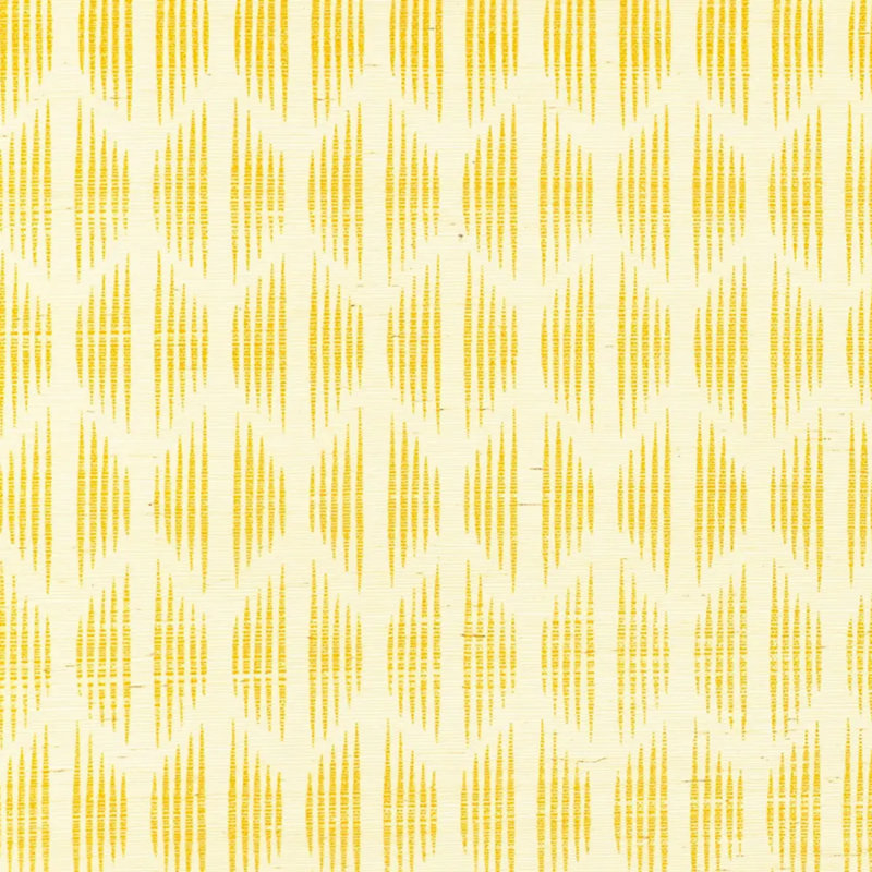 Schumacher x David Oliver Ovington Sisal Wallpaper, Yellow