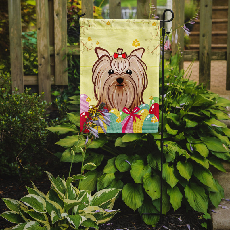 Drapeau de jardin Eron, Yorkie (beige et brun)
