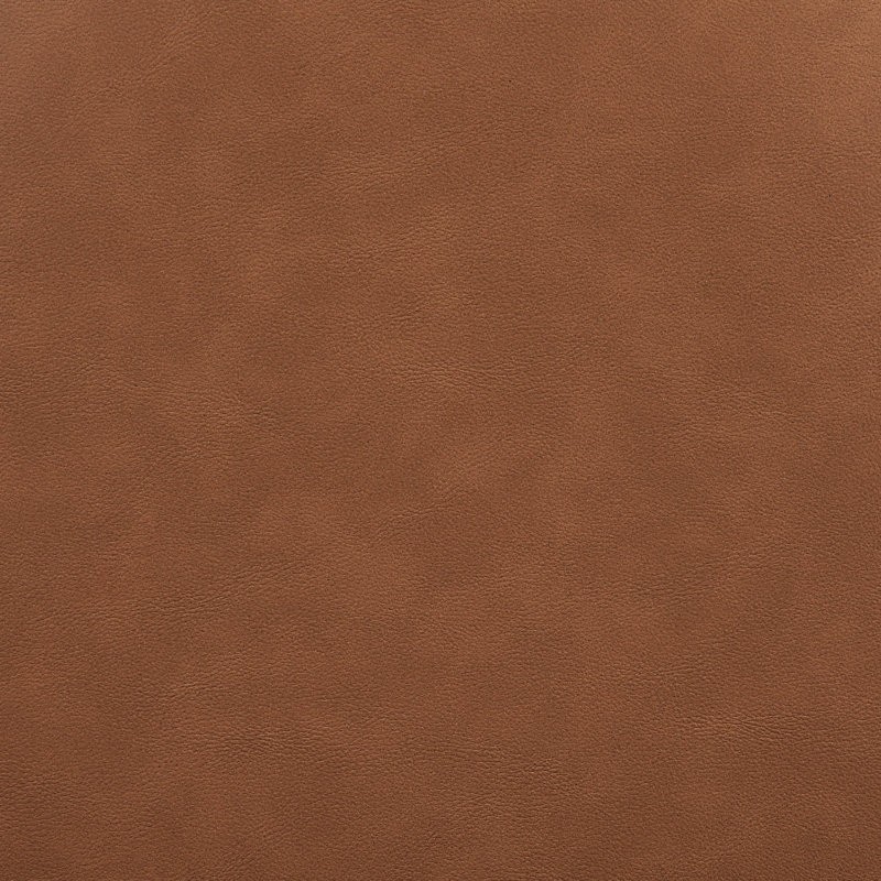 Tabouret Riccio, Noir, Brossé, Cuir végétalien cognac